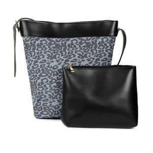 Vegan Leather Leopard Purse Set